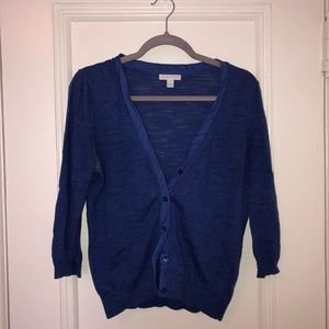 Blue button down cardigan